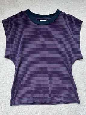 Pistola Marina Muscle Tee with Navy and Red Stripes